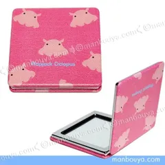 深海魚 グッズ コンパクトミラー 四角 拡大鏡 ワールド商事 携帯用ミラー メンダコ 水族館グッズ