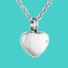 【在庫処分】メモリアルペンダント ハートペンダント [Dletay] 直方体ペンダント 遺骨ペンダント 手元供養ペンダント 遺骨入れネックレス ステンレス製 取り外し可能 3色 金属ツール付き 記念ジュエリー