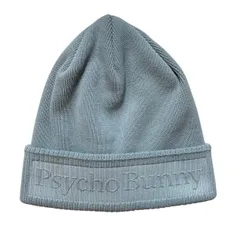 Psycho Bunny ニット帽 ビーニー スモーキーブルーグレー FREE サイコバニー KNIT BEANIE 帽子 GOLF ゴルフのサムネイル
