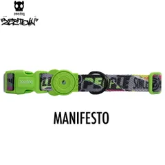 zee.dog ジードッグ COLLARS/首輪 MANIFESTO(マニフェスト) サイズM (中型犬用) 999474　 Zee.Townコレクション 