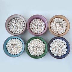 4粒 8～9mm 穴無し AAAA+ ほぼ無瑕疵 本真珠 淡水パール ライス ホワイト アクセサリーパーツ  手芸 ハンドメイド