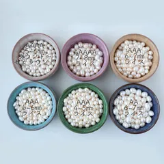 4粒 8～9mm 穴無し AAAA+ ほぼ無瑕疵 本真珠 淡水パール ライス ホワイト アクセサリーパーツ  手芸 ハンドメイド