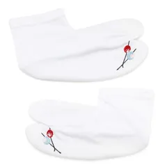 【新品】 [KYOETSU] [キョウエツ] 足袋 刺繍 和柄 足袋カバー 滑り止め付き ガールズ (19-20cm, E.かんざし) 0