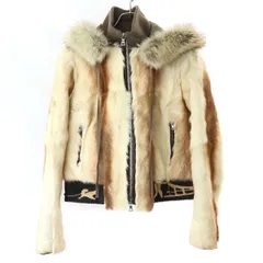 PRADA プラダ Goat Fur Jacket ミンクフォックスファーフーデッドジャケット  ブラウン 40のサムネイル