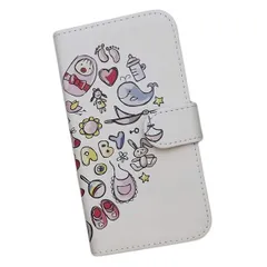 手帳型 スマホケース  赤ちゃん クジラ コアラ ウサギ ヒヨコ ハート 249