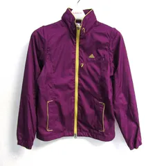 アディダスゴルフ ウィンドブレーカー ジャンパー アウター ゴルフウエア レディース S/Pサイズ パープル adidas GOLF 【中古】