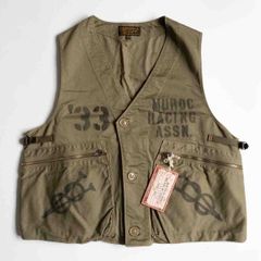 【美品】FREEWHEELERS UNION SPECIAL OVERALLS【 MUROC RACING ASSN SLEEVELESS COAT 】40 ベスト フリーホイーラーズ 25050503