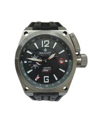BALLAST (バラスト) VALIANT ヴァリアント GMT 自動巻き 腕時計 BL-3119 ブラック シルバー メンズ/036