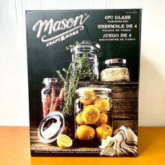 メイソン ガラス食品保存キャニスター 3点