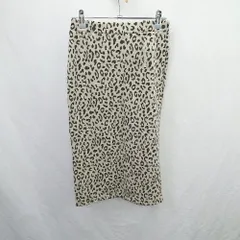 ◇ ◎●未使用● ⊇ AS KNOW AS PLUS 豹柄 レオパード 膝下丈 タイト スカート サイズF ベージュ系 レディース E  【1506230021154】