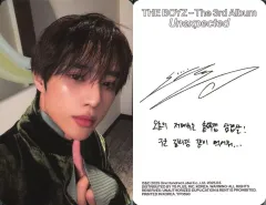 【中古】コレクションカード(男性) THE BOYZ/ソヌ(SUNWOO)/裏面白・印刷サイン・メッセージ入り/CD「Unexpected」(Photobook/Become Ver.)封入セルフィーフォトカード