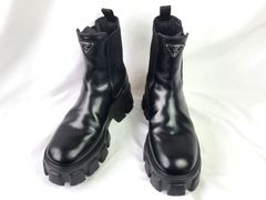 プラダ モノリス サイドゴアブーツ トライアングルロゴ 1T256N サイズ38.5 PRADA