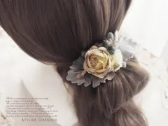 ダスティ・ミラーの花飾り -Shabby lime rose