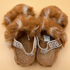 【24cm】UGG アグ ファー サンダル/Oh Yeah Spots オーイヤースポッツ/フェイクファー モフモフ/レディース シューズ 靴/1118165/ 服飾 (78-2025-0624-KO-009)