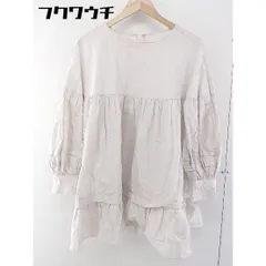 ◇ one after another NICE CLAUP 長袖 ミニ チュニック ワンピース サイズF オフホワイト レディース 【中古】 【1105250001261】