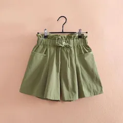 キッズ　ガールズ　女の子　カーキ　スカートパンツ　スカパン　ショートパンツ　キュロットパンツ　通学通園120 130 140 150 160サイズ　送料無料