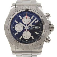ブライトリング BREITLING スーパーアベンジャーⅡ クロノグラフ メンズ 自動巻き 腕時計 SS ブラック文字盤 A1337111 中古 新入荷 OW0448