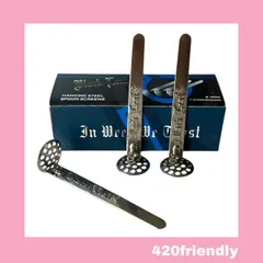 420friendly "Black Leaf" ステンレス スプーンスクリーン (１パック×３個入)のサムネイル