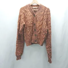 ◇ ⊇ BEAUTY&YOUTH UNITEDARROWS ミックス糸 長袖 ニットカーディガン サイズ表記なし オレンジ ブラウン系 レディース E  【1502200004103】
