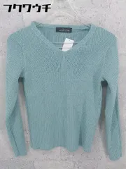 ◇ green label relaxing UNITED ARROWS Vネック ラメ 長袖 ニット セーター グリーン レディース 【中古】 【1002802046131】
