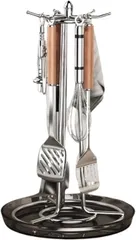 Asdays 調理器具 収納 キッチンツールスタンド おしゃれ ステンレス製 360度 回転 19x19x46cm(シルバー)のサムネイル