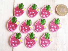 いちご　⑥　10枚　ミニ　ストロベリー　イチゴ　アイロンワッペン