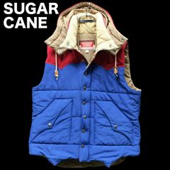 SUGAR CANE 60/40クロス 中綿パディングベスト Mサイズ ウエスタン フード付き バイカラー ロクヨン 東洋エンタープライズ