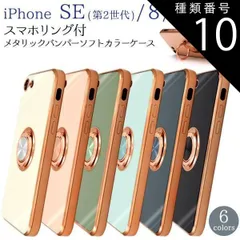 種類10：iPhone 12/ライトブルー 送料無料 iPhone シリーズ スマホリング メタリックバンパーソフトカラー ケース シンプル バックカバー バックケース アイフォン スマホカバー スマホケース iphoneケース 光沢 つや 上品 リング付き のサムネイル