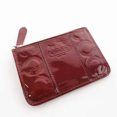コーチ COACH エナメルカードケース コインケース 小銭入れ 赤紫 /NQ