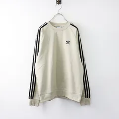 アディダス adidas アディカラー クラシックス スリーストライプス クルーネック トップス M ワンダーベージュ┃ライン【2400014624397】