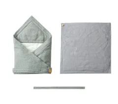 新品 Asway STERLInG おくるみ 保育のプロ推奨 綿100% 無地 厚手 フード付 新生児用 出産祝いギフト グレー
