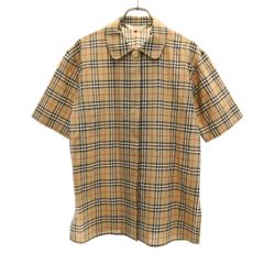 Burberrys バーバリーズ 90s オールド チェック柄 半袖 シャツ 5 ベージュ系 レディース 古着