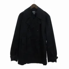 ポロ バイ ラルフローレン Polo by Ralph Lauren Pコート ミドル丈 コットン 無地 紺 ネイビー M ■SM1 ☆AA★のサムネイル
