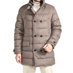 MOORER ムーレー / ZARBO-LS9 ダウンコート ダブルブレスト 秋冬 アウター ウール カシミヤ ブラウン イタリア製 420461