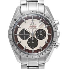 箱保証書付き OMEGA スピードマスター シューマッハ レジェンド 世界6000本限定モデル Ref.3559.32.00 アイボリー 中古品 メンズ 腕時計