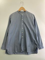 美品】マーガレットハウエル バンドカラー 長袖シャツ リネン100％ L