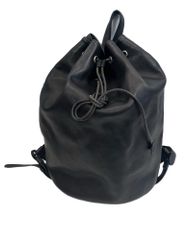 DIGAWEL cow leather bucket backpack, black, men's bag, backpack, black, 101bag-190