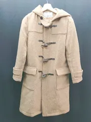 ■ NATURAL BEAUTY BASIC 冬物 アウター 厚手 毛70％ 長袖 ダッフルコート サイズM ブラウン レディース E  【1310130015904】