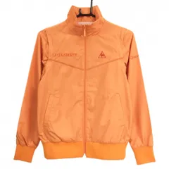 【美品】ルコック 2WAYジャケット オレンジ 裏地メッシュ 袖着脱可 レディース S ゴルフウェア le coq sportif