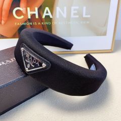 Y605-52　PRADA プラダ カチューシャ ベロア ブラック Y605-52 PRADA プラダ カチューシャ ベロア ブラック - メルカリ