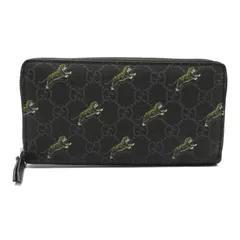 【美品 付属品完備】 グッチ 折り財布 ggスプリーム タイガー 総柄 ブラック GUCCI グッチ GGスプリーム 二つ折財布 ブラック トラ タイガー
