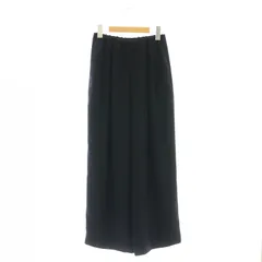 エンフォルド ENFOLD 25SS RELAX ELASTIC WIDE-TROUSERS ワイドパンツ タック 34 ブラック /ES ■OS
