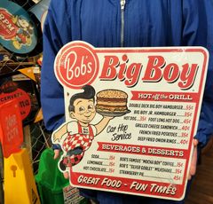 アメリカ製 ビッグサイズ◆ビッグボーイ　メニューボード◆ブリキ看板　アメリカン雑貨　ガレージ