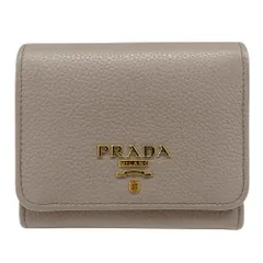PRADA 財布 三つ折り ヴィッテロムーブ レッド レザー
