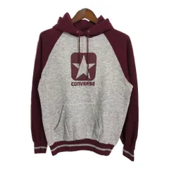 80年代 USA製 CONVERSE コンバース スウェットパーカー ロゴ グレー (メンズ XL) 中古 古着 R9153