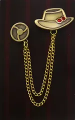 【中古】銀製品・指輪・アクセサリー(キャラクター) 中原中也のスーツピン 「文豪ストレイドッグス DEAD APPLE 於：ナンジャタウン もうひとつのDEAD APPLE」