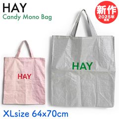 【新品】HAY エコバッグ 2025SS 新作 ヘイ Candy Mono Bag XL 特大 トートバッグ キャンディモノ 大容量 鞄 手さげ かばん バック ロゴ 北欧 レディース メンズ ユニセックス 海外正規品