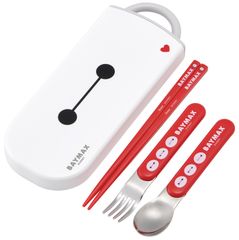 【迅速発送】スケーター(Skater) 子供用 お弁当 トリオセット 箸 スプーン フォーク キッズ カトラリー 抗菌 加工 開けやすいスライド式 日本製 ディズニー ベイマックス 25 TACC2AG68507