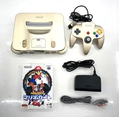 【盛岡24-0230】★すぐ遊べるセット★ 任天堂 NINTENDO64 本体 ゴールド / ソフト 【中古/80】