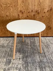 $【aki`s様専用】円卓 テーブル ダイニングテーブル 2人がけパイプテーブル カフェテーブル ホワイト 直接引き取り歓迎！横浜市保土ヶ谷区